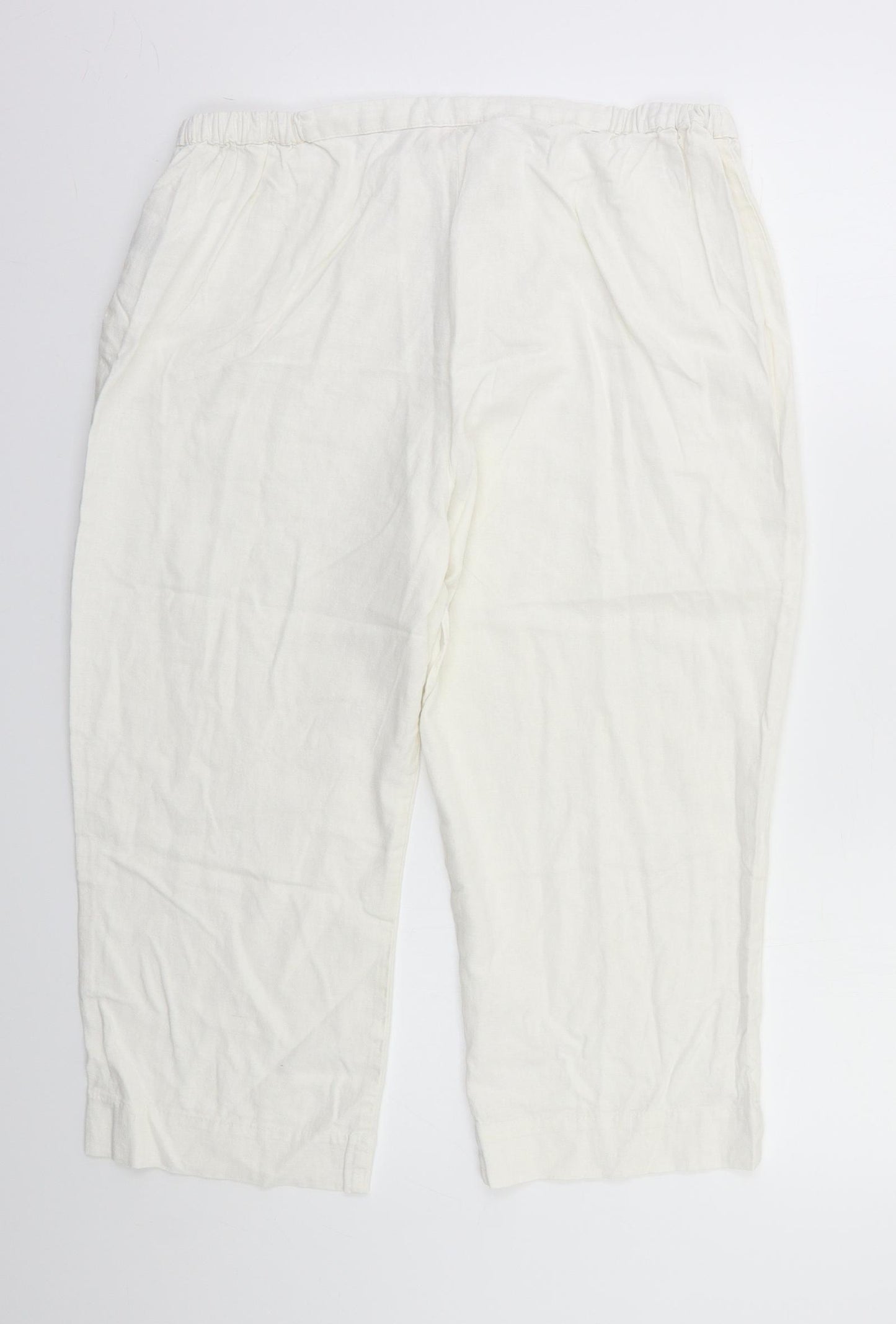 Victoria Jayne Womens White   Capri Trousers Size 14 L20 in