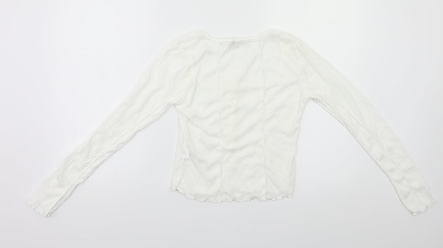 Nasty Gal Womens White   Basic Polo Size 10