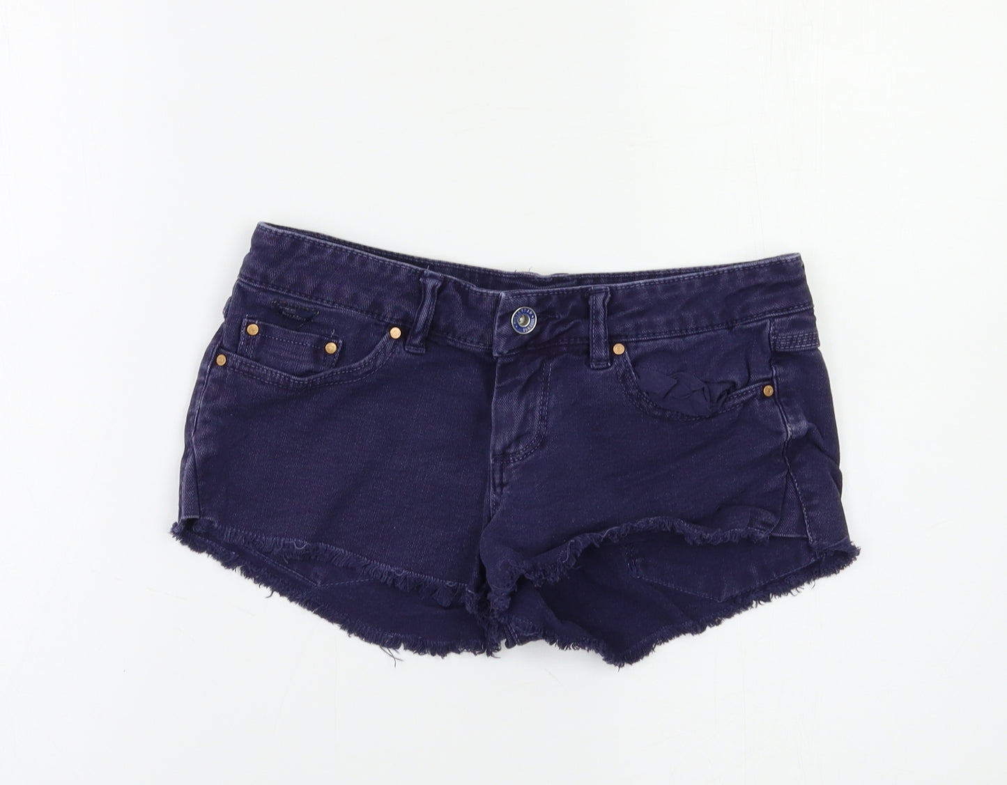 Pull & Bear Womens Blue   Hot Pants Shorts Size 6