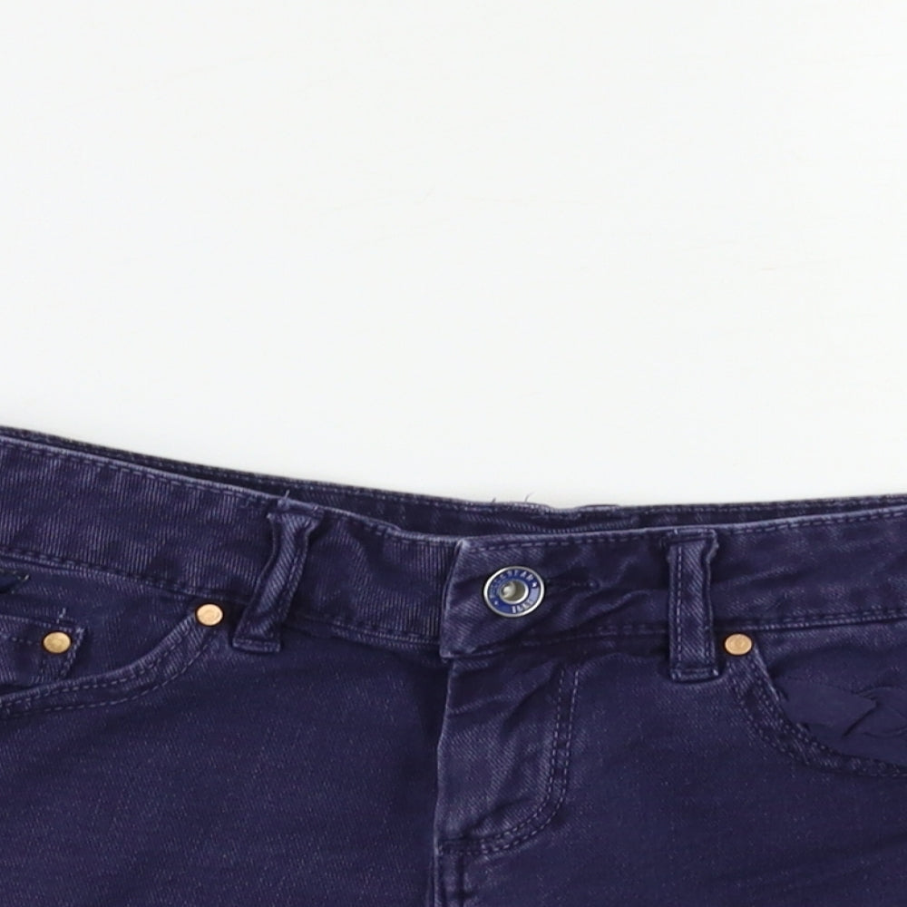 Pull & Bear Womens Blue   Hot Pants Shorts Size 6