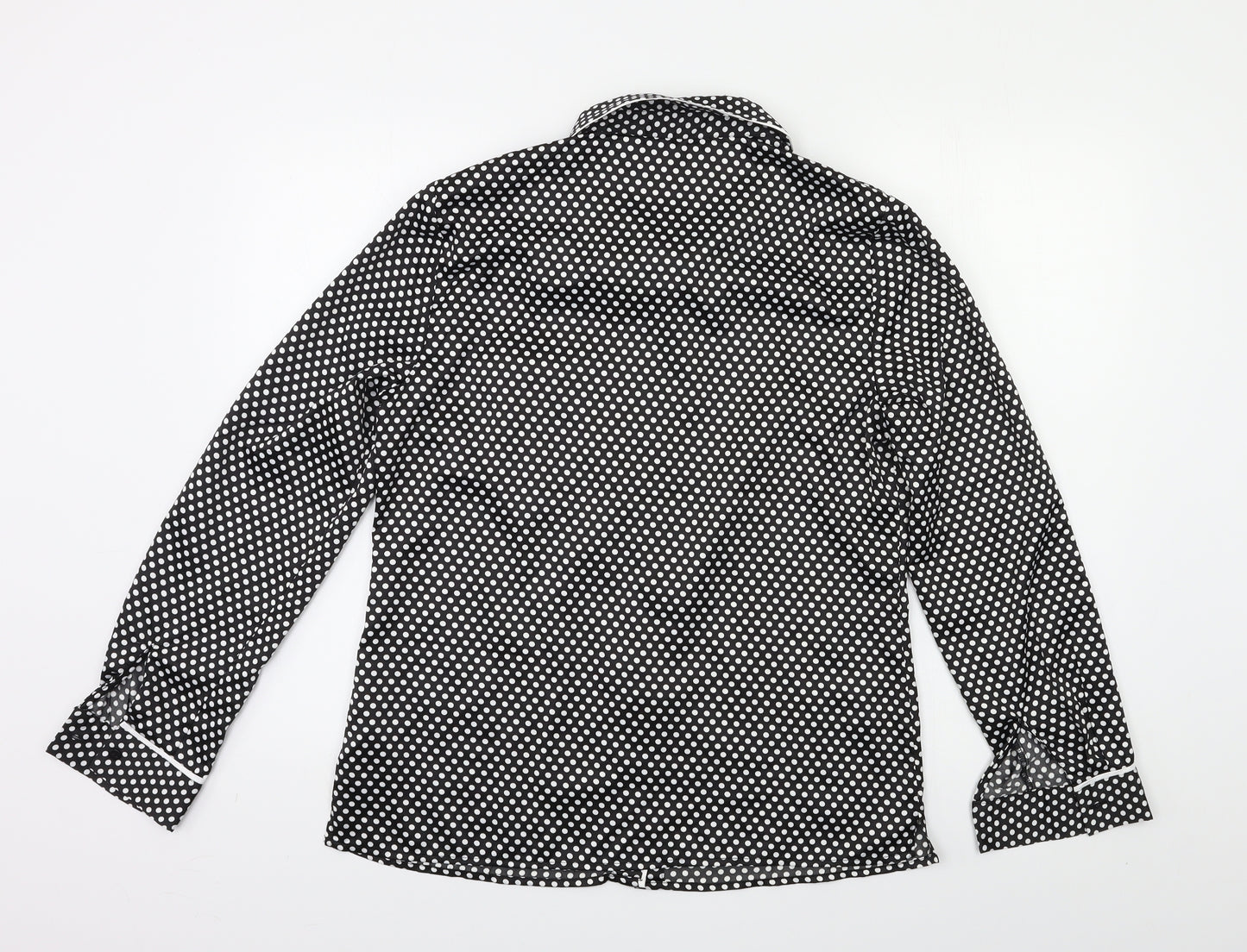 Very Womens Black Polka Dot  Basic Button-Up Size 12