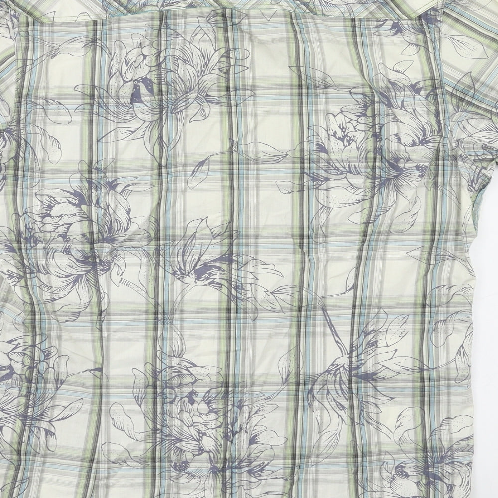 Buirton Mens Green Check   Button-Up Size M