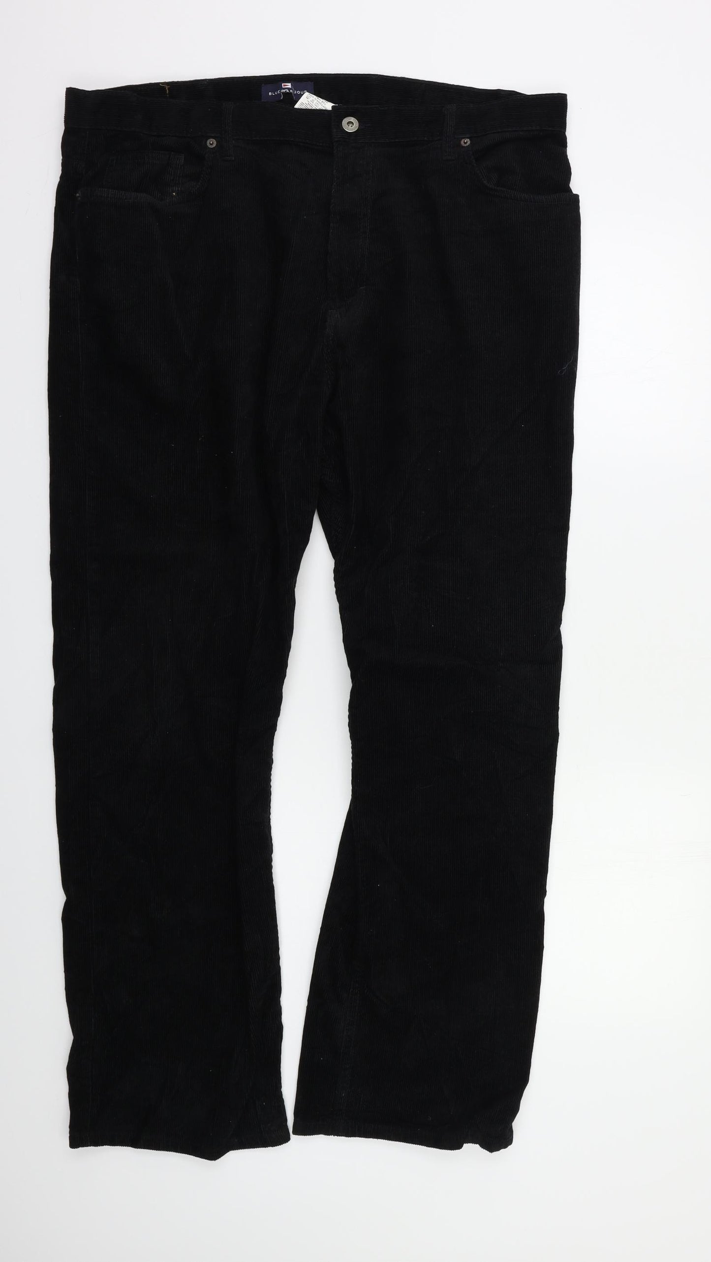 Blue Harbour Mens Black  Corduroy Trousers  Size 40 L31 in