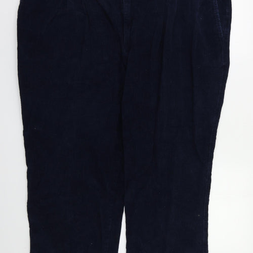 Cotton Tra Mens Black  Corduroy Trousers  Size 46 L23 in