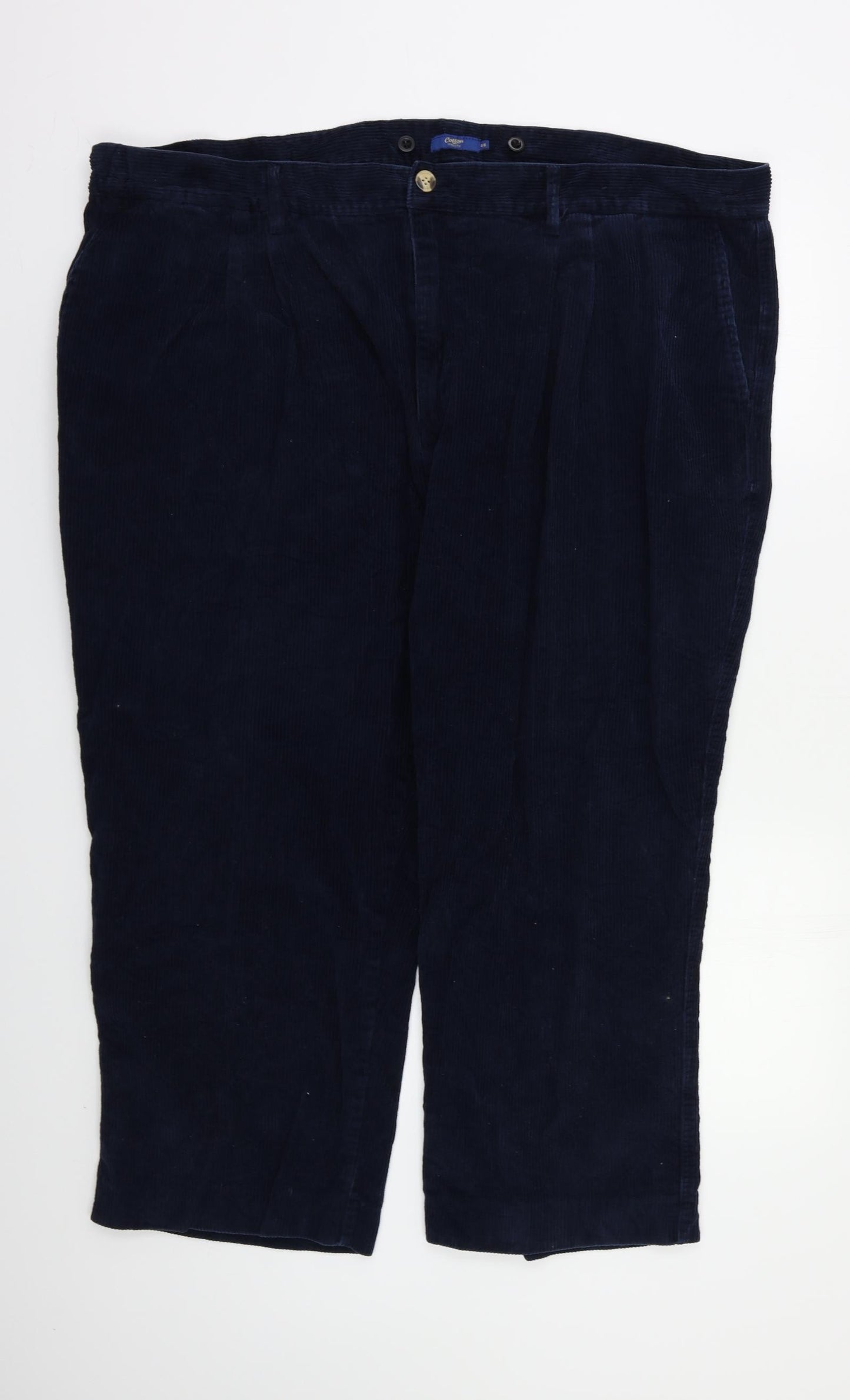 Cotton Tra Mens Black  Corduroy Trousers  Size 46 L23 in