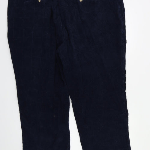 Cotton Tra Mens Black  Corduroy Trousers  Size 46 L23 in