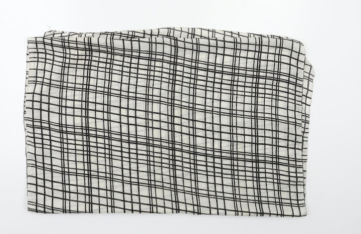 Preworn Womens White Plaid   Scarf
