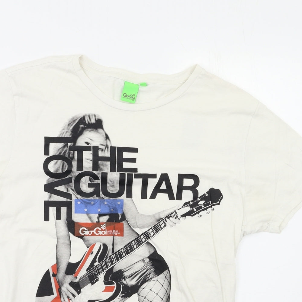 Gio-Goi Mens White    T-Shirt Size M