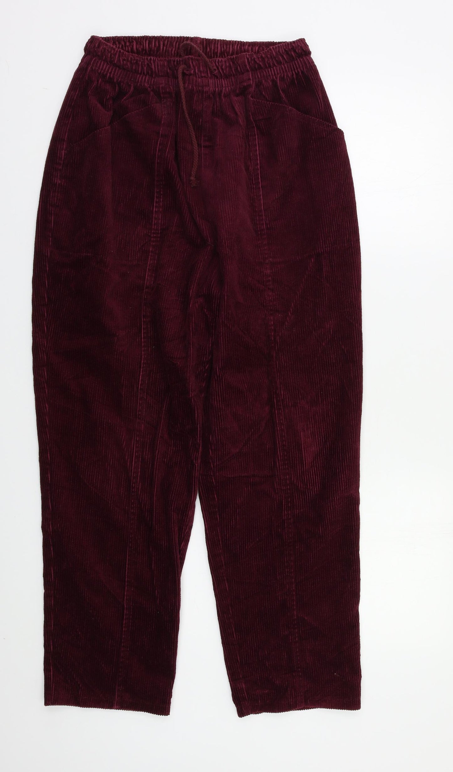 Casual Club Womens Red  Corduroy Trousers  Size 12 L26 in