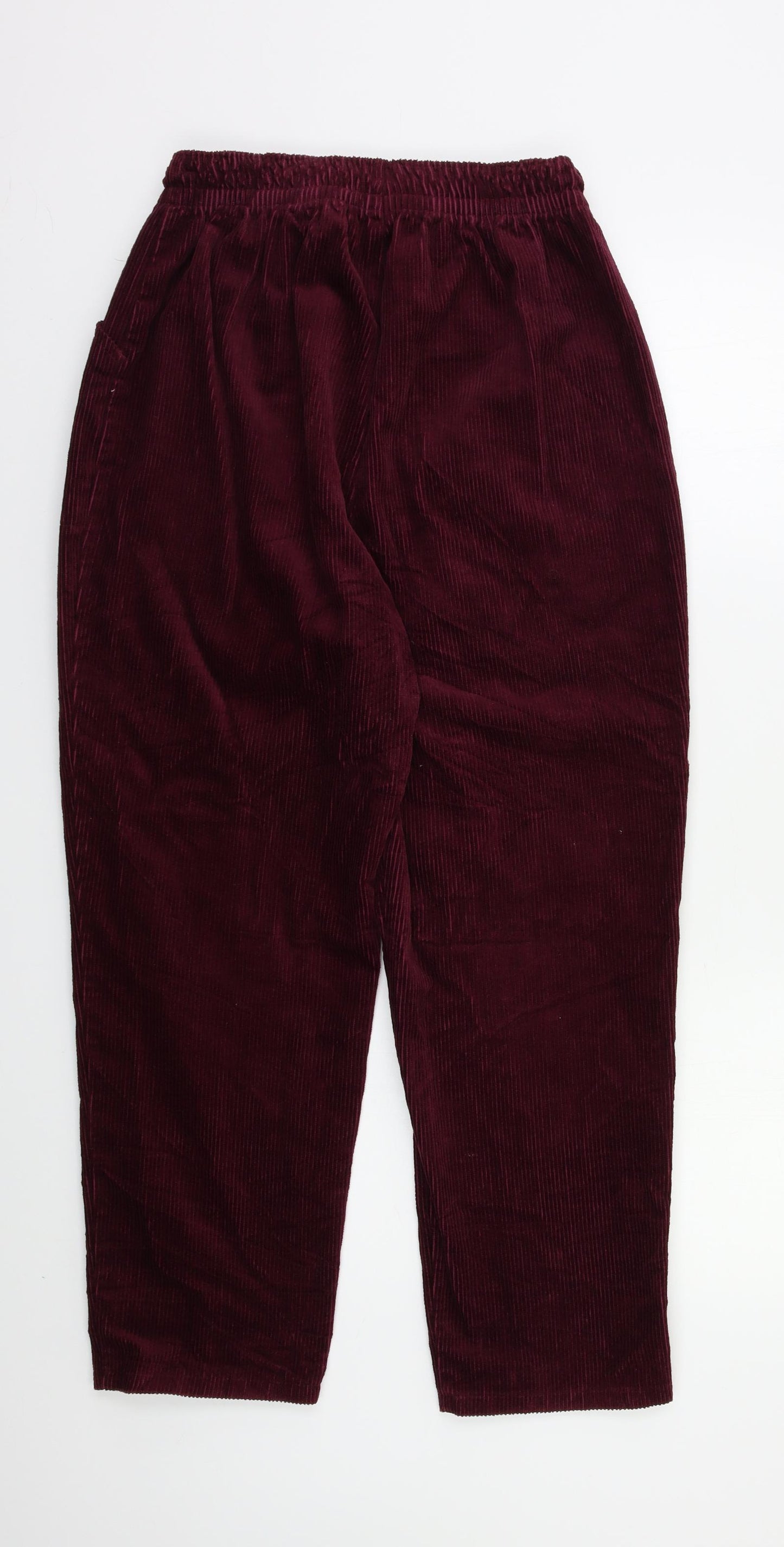 Casual Club Womens Red  Corduroy Trousers  Size 12 L26 in