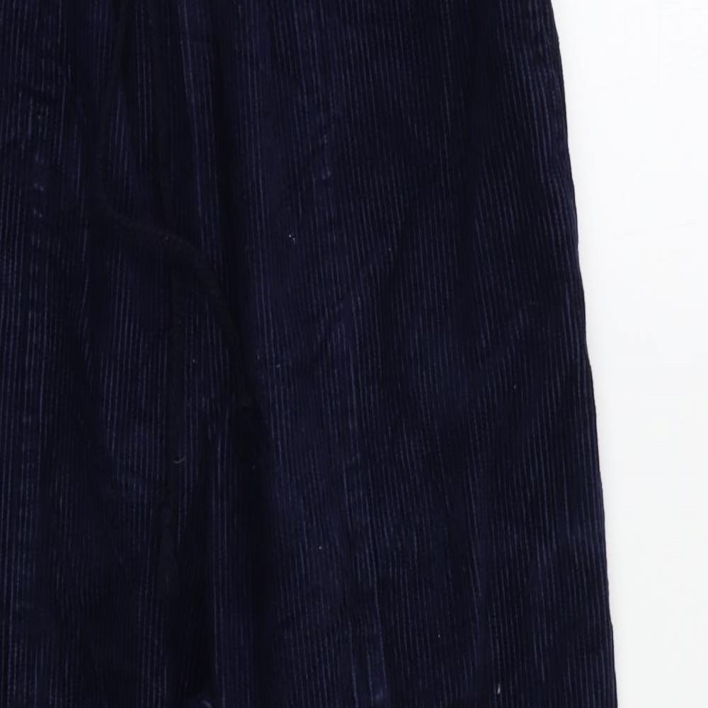 Casual Club Womens Blue  Corduroy Trousers  Size 12 L26 in