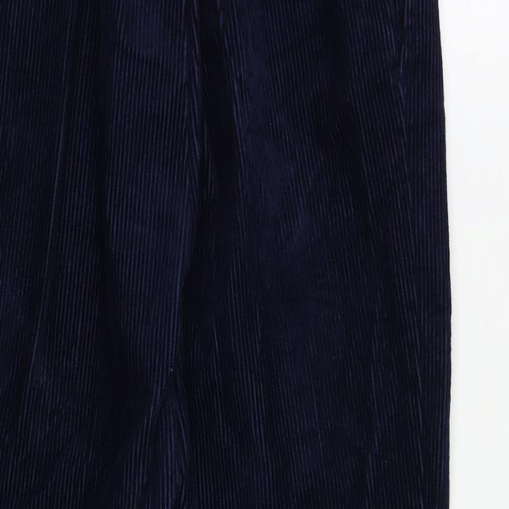 Casual Club Womens Blue  Corduroy Trousers  Size 12 L26 in