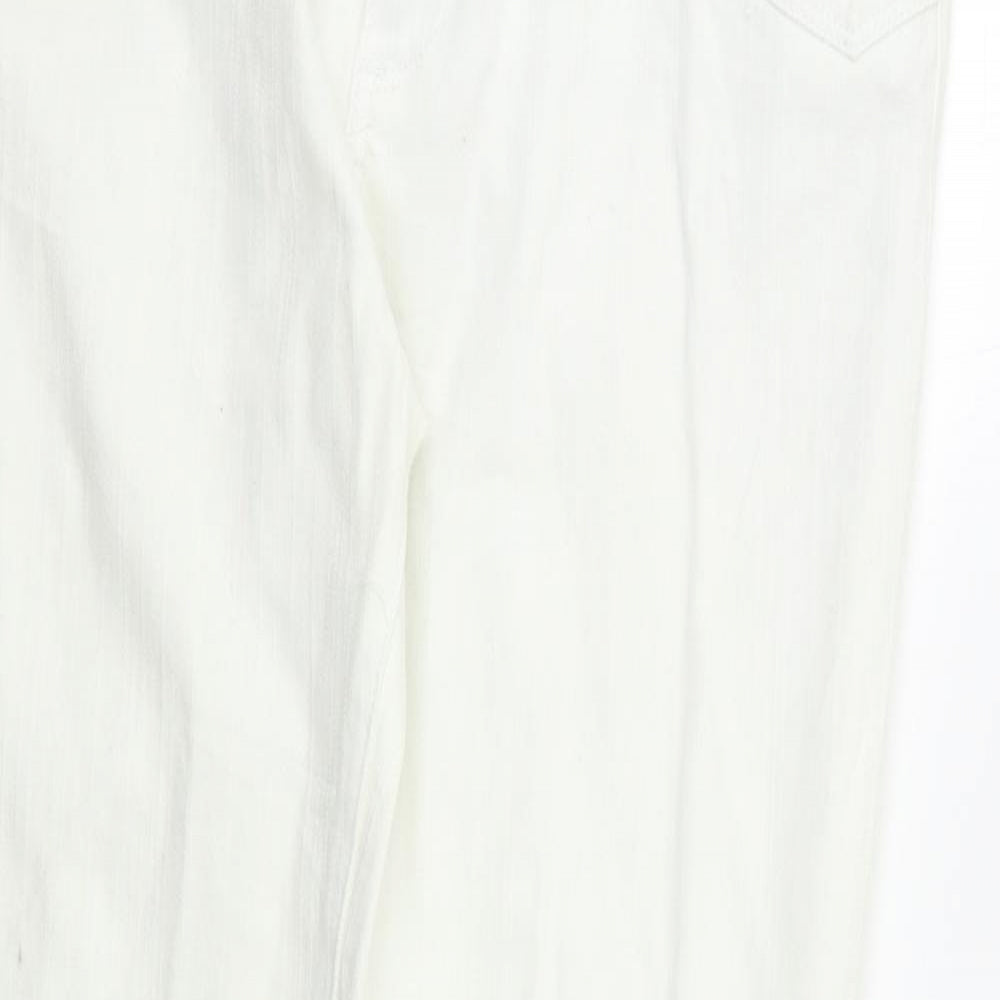 Love Denim Womens White   Straight Jeans Size 14 L30 in