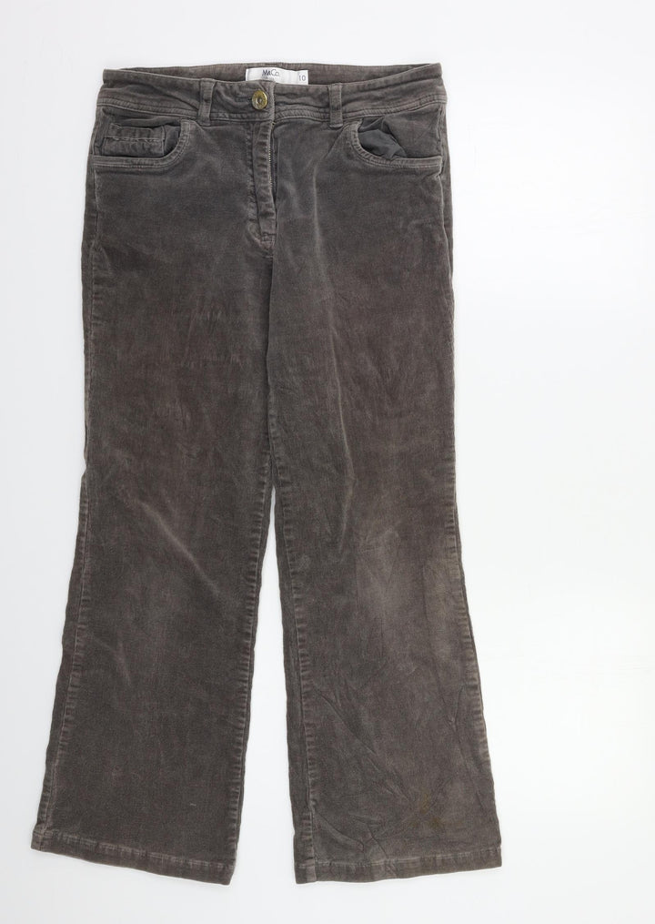 M&Co Womens Grey Trousers Size 10 L25 in