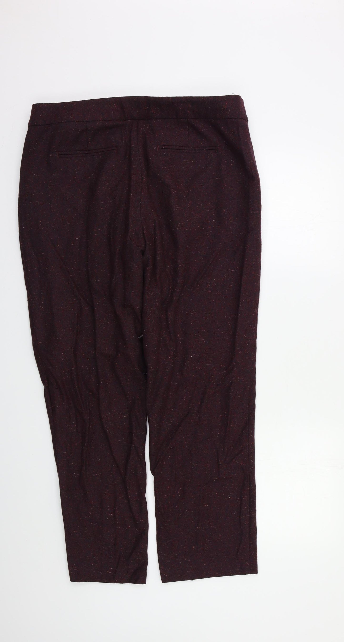 M&S Womens Purple   Trousers  Size 14 L27 in