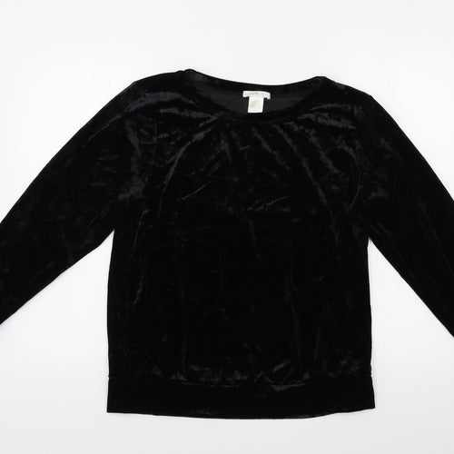 Matty M Womens Black   Pullover Sweatshirt Size M