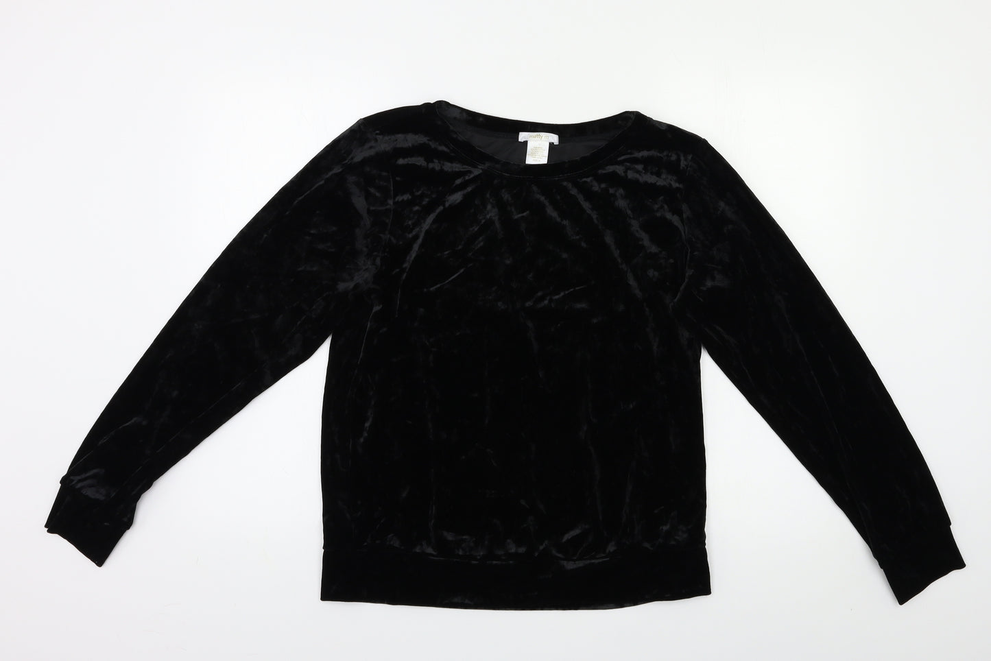 Matty M Womens Black   Pullover Sweatshirt Size M