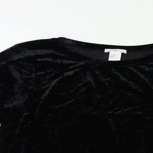 Matty M Womens Black   Pullover Sweatshirt Size M