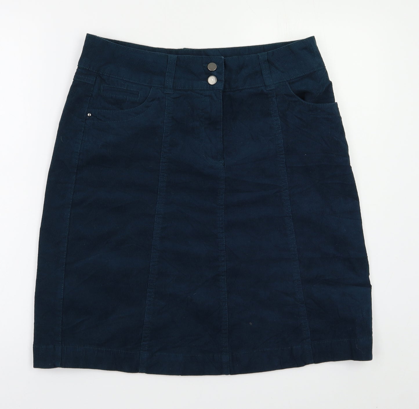 M&Co Womens Green  Corduroy Cargo Skirt Size 12