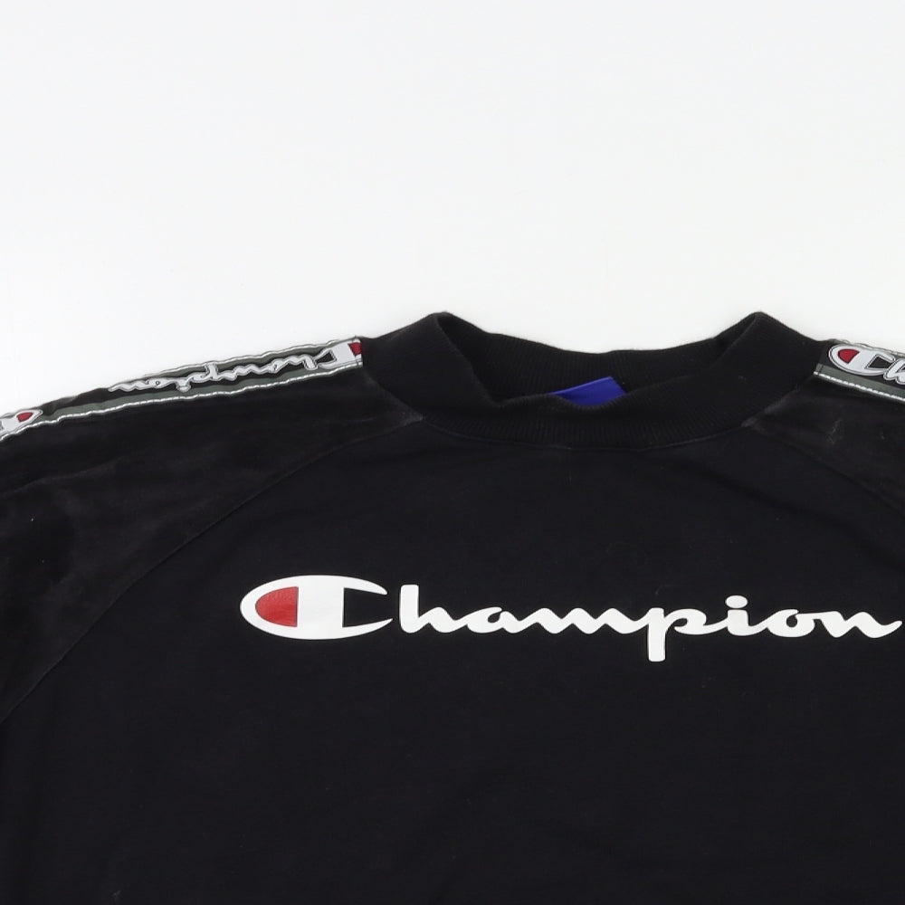 Champion Womens Black   Pullover Sweatshirt Size M