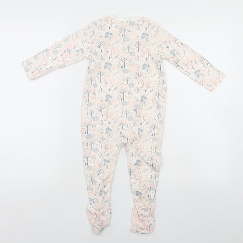 Mothercare Girls Pink Floral  Babygrow One-Piece Size 12-18 Months