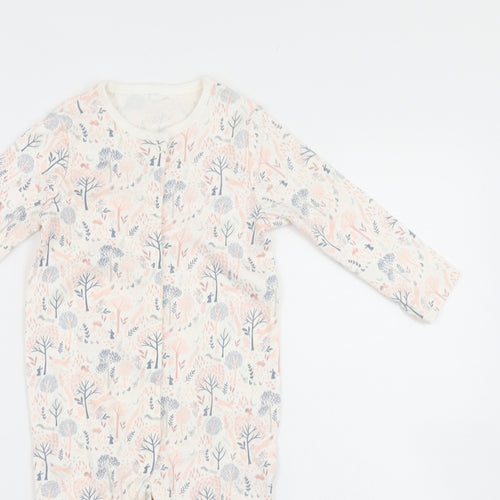 Mothercare Girls Pink Floral  Babygrow One-Piece Size 12-18 Months