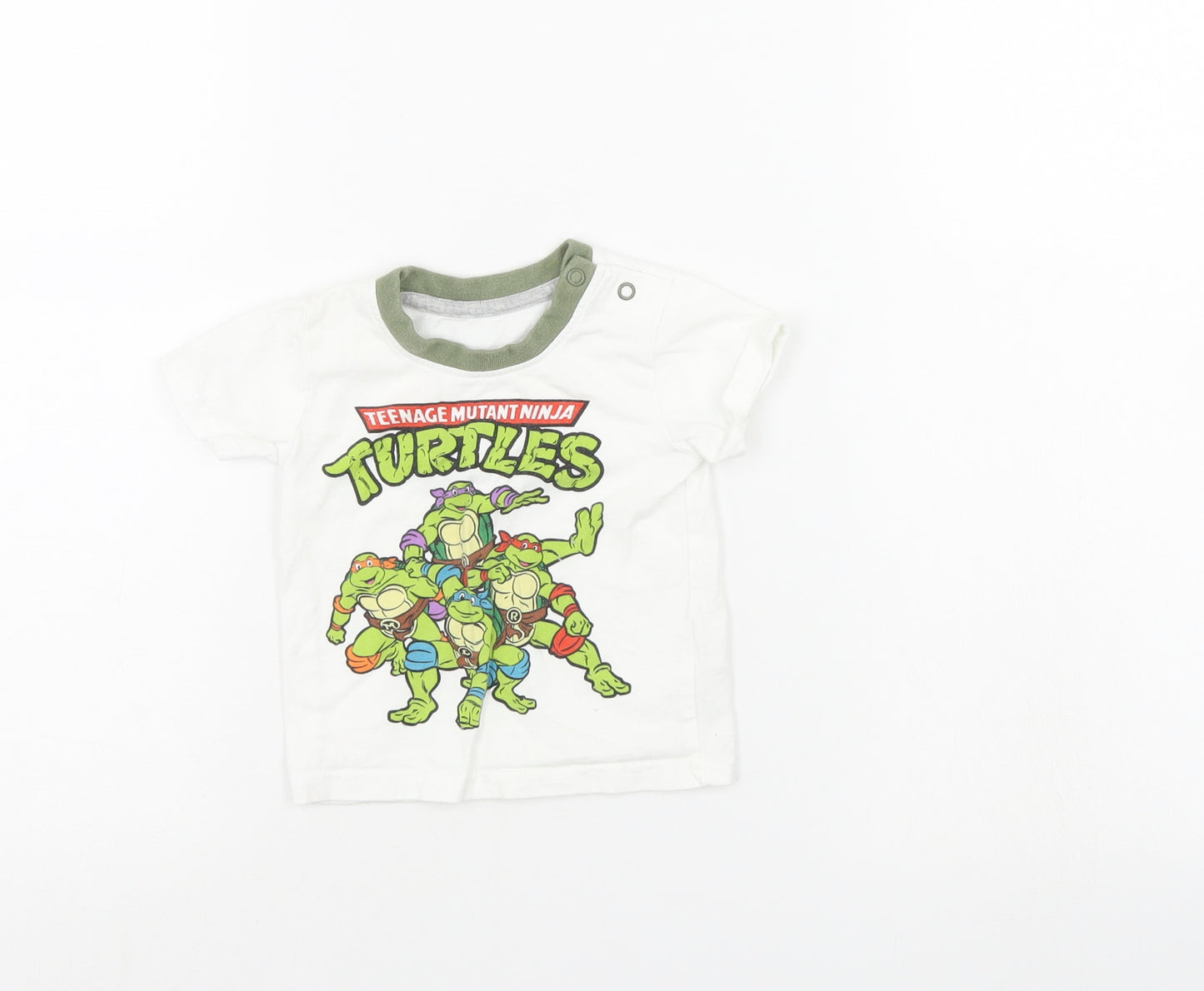 Teenage Mutant Ninja Turtles Baby White   Basic T-Shirt Size 0-3 Months  - Teenage Mutant Ninja Turtles