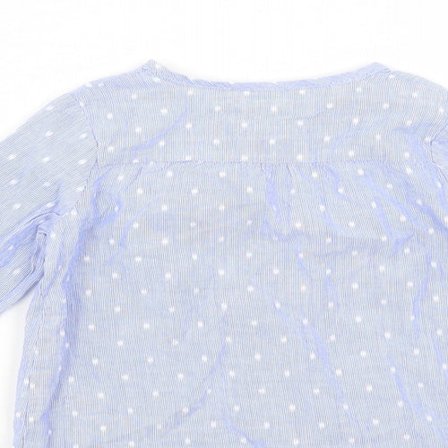 Pep & Co Girls Blue Polka Dot  Basic Button-Up Size 18-24 Months