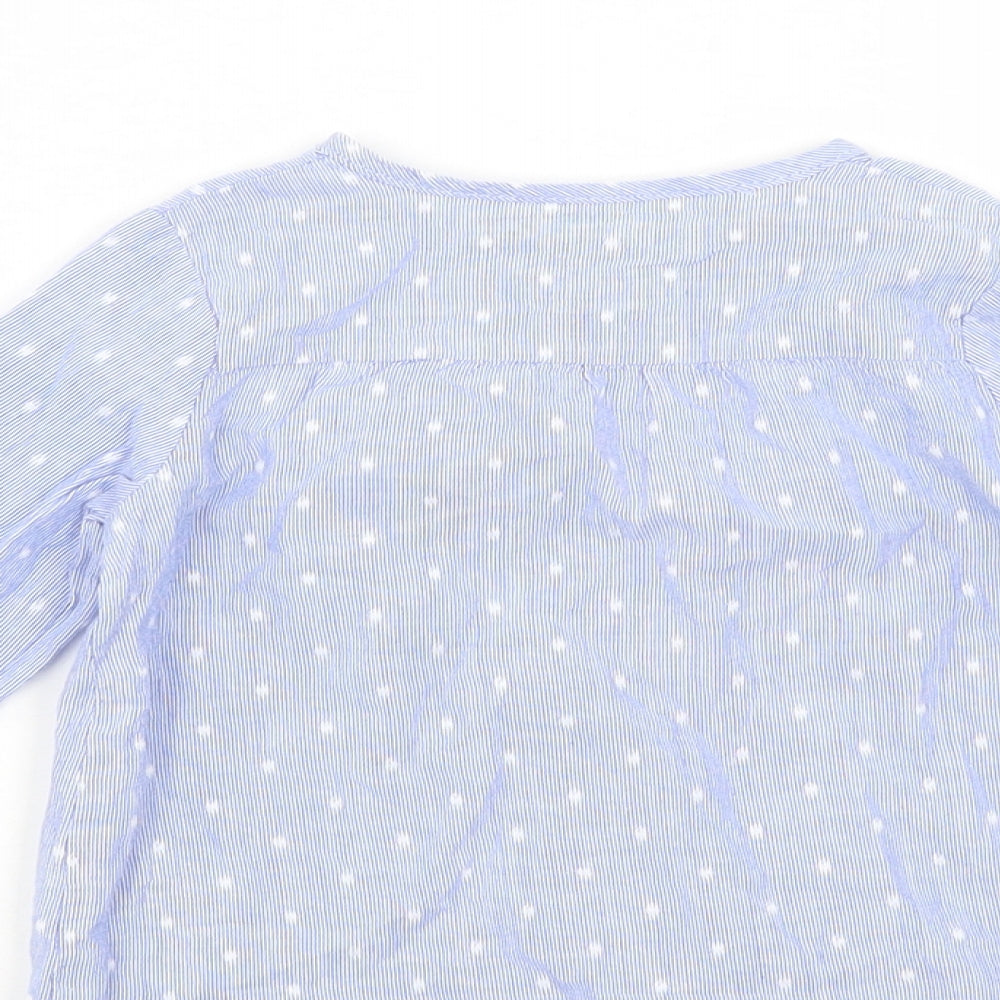 Pep & Co Girls Blue Polka Dot  Basic Button-Up Size 18-24 Months