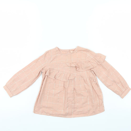 Primark Girls Pink Check  Shift  Size 18-24 Months