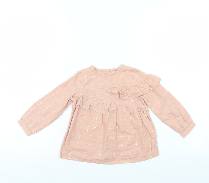 Primark Girls Pink Check Shift Size 18-24 Months