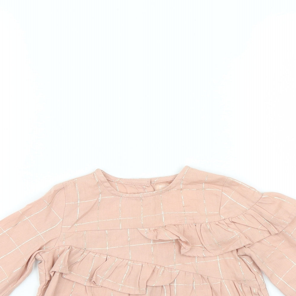Primark Girls Pink Check  Shift  Size 18-24 Months
