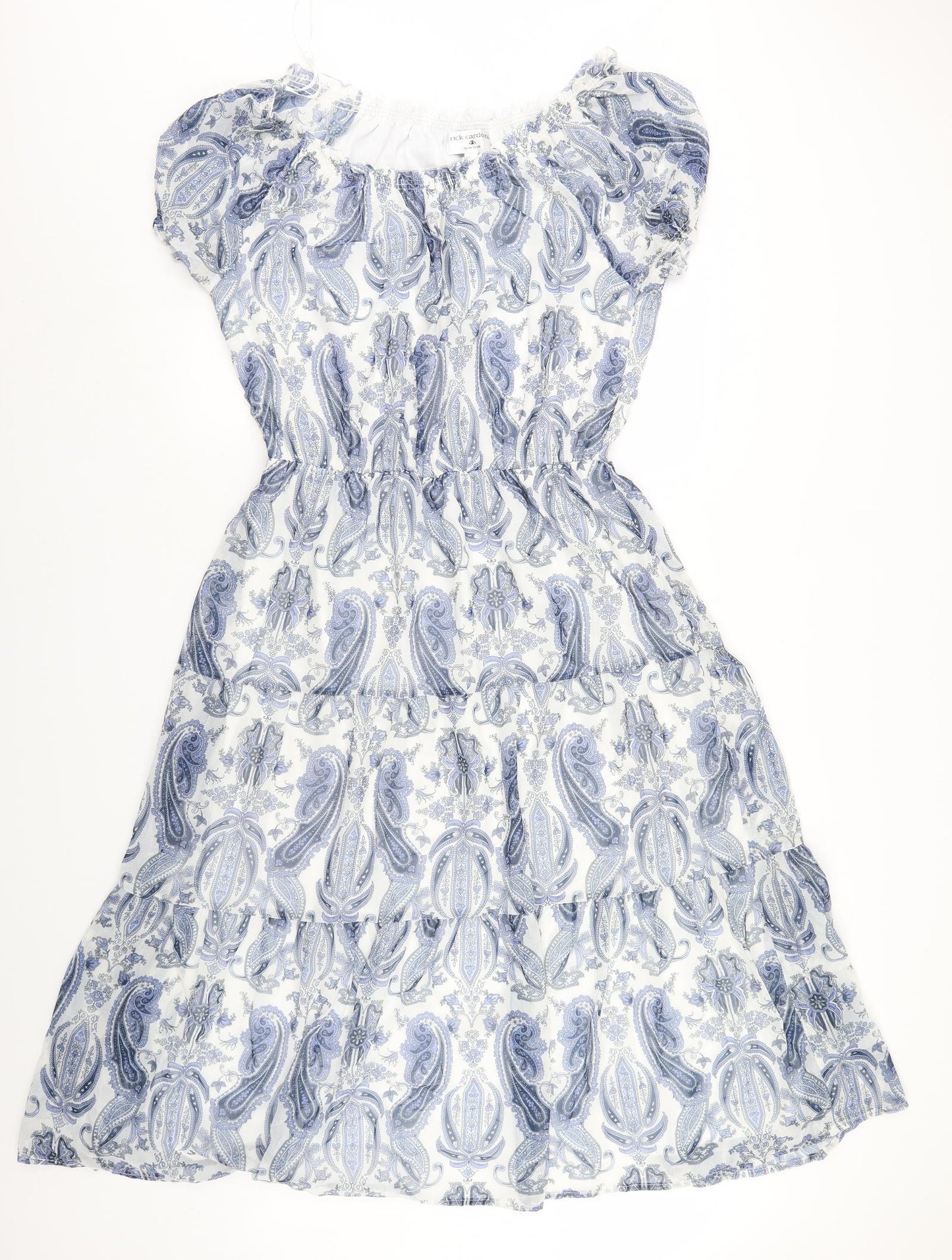 Rick Cardona Womens Blue Paisley    Size 16