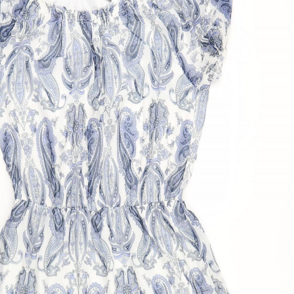 Rick Cardona Womens Blue Paisley    Size 16