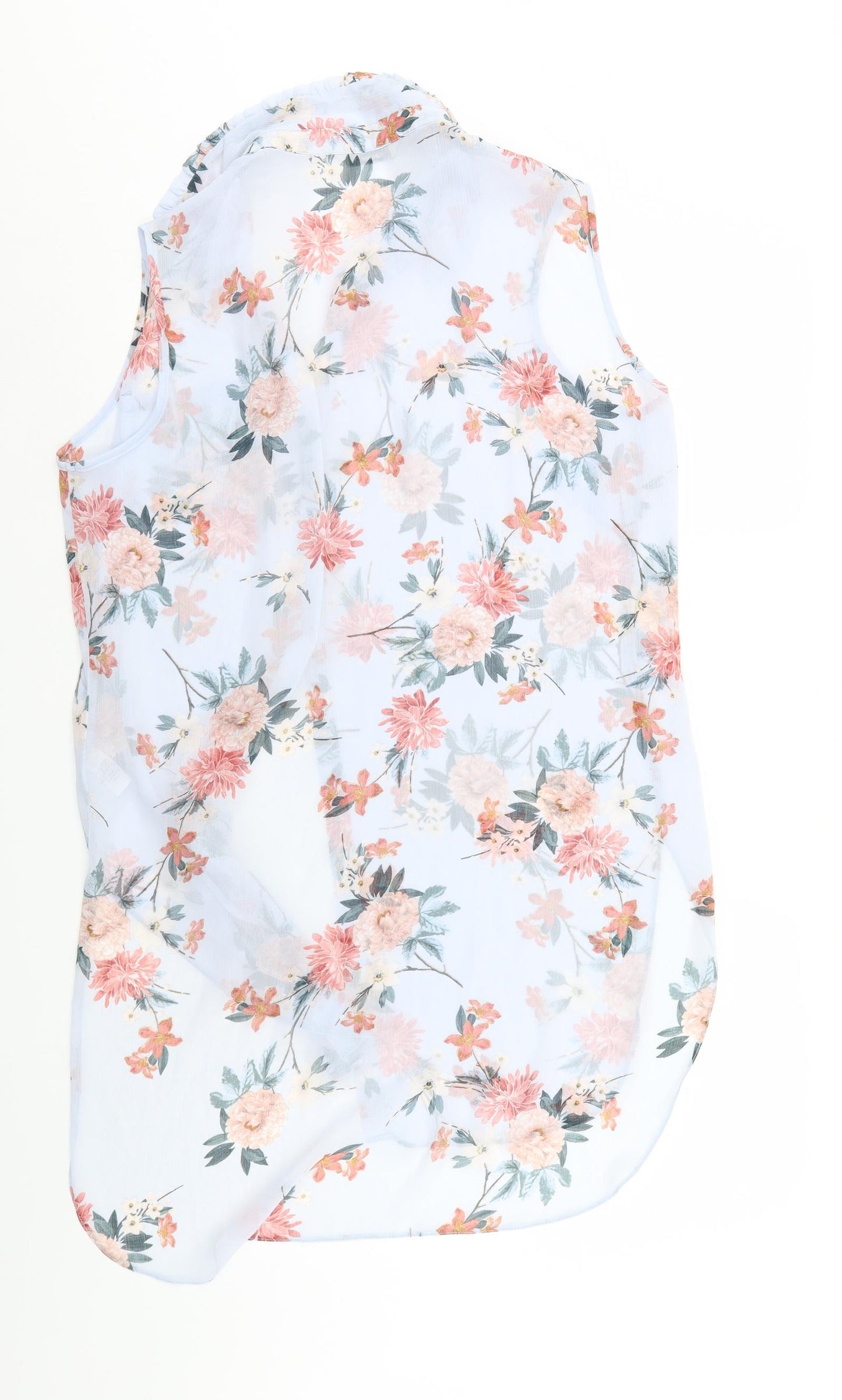 George Womens Blue Floral  Shirt Dress  Size 16  - sheer