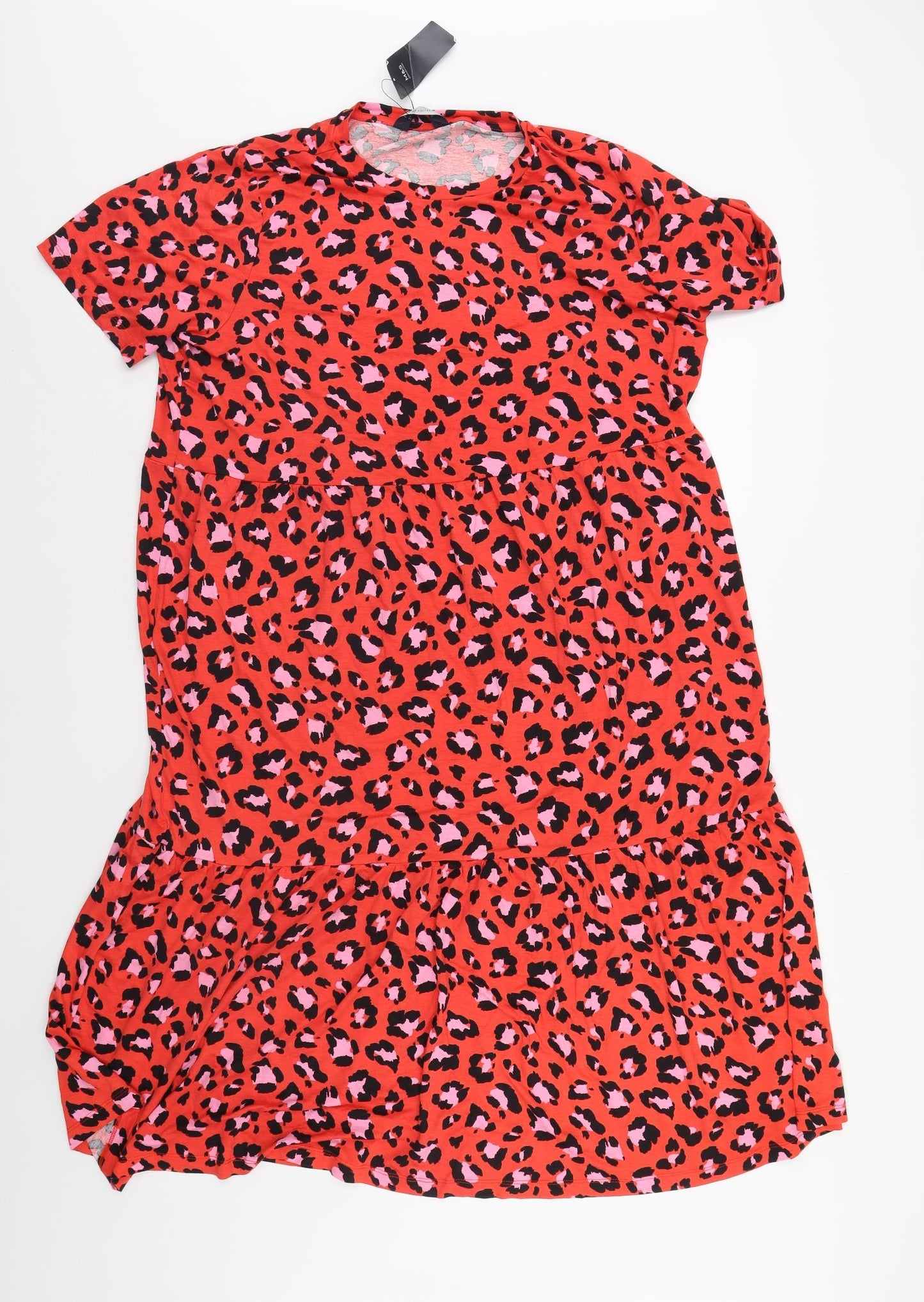 M&S Womens Red Animal Print  Shift  Size 22