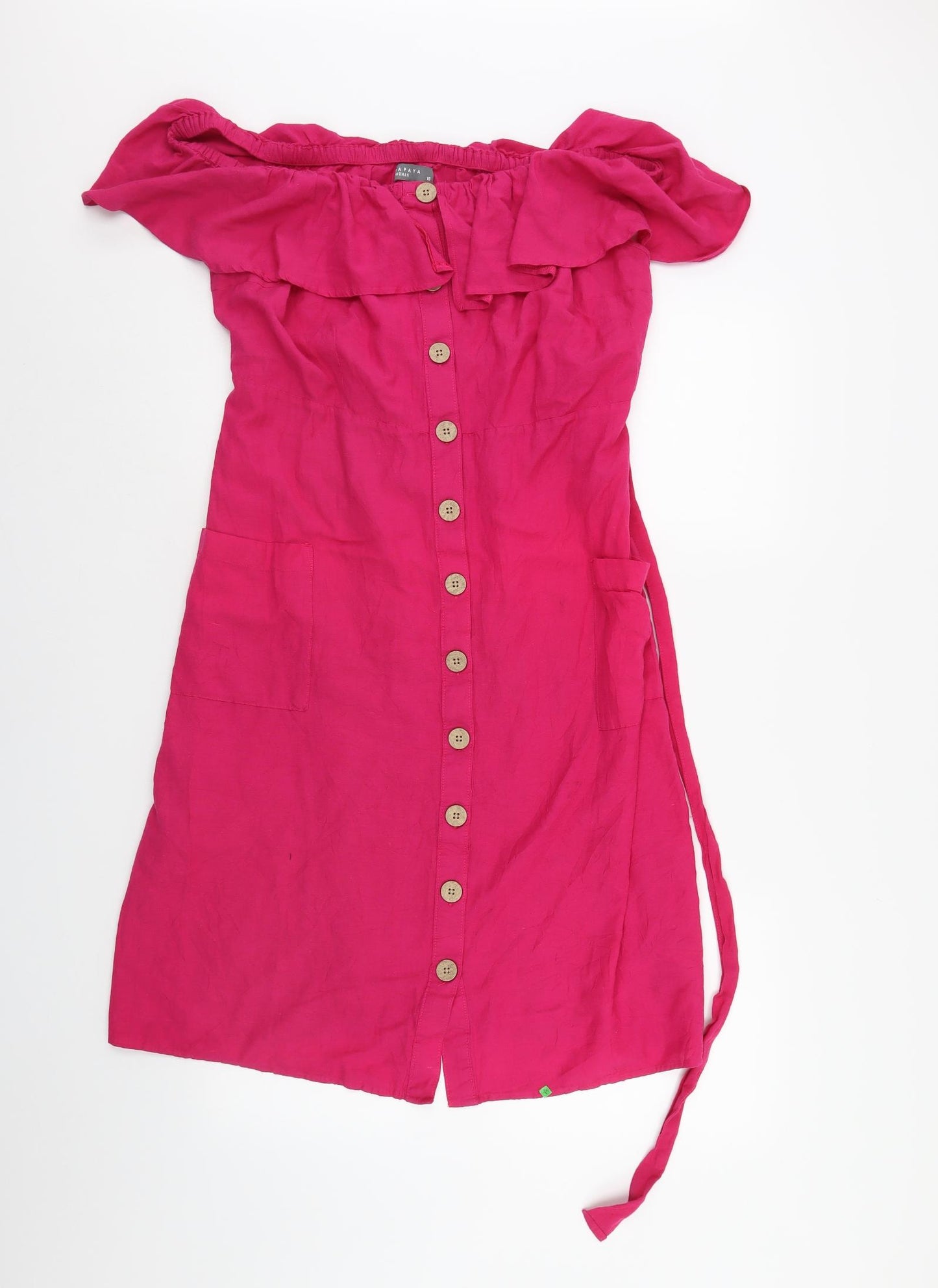 aaya Womens Pink   Pinafore/Dungaree Dress  Size 18