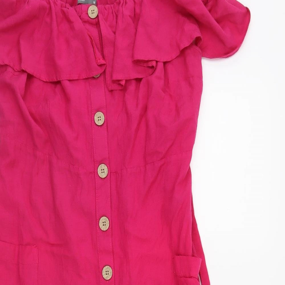 aaya Womens Pink   Pinafore/Dungaree Dress  Size 18