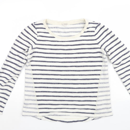 Gap Womens Blue Striped  Pullover Jumper Size M