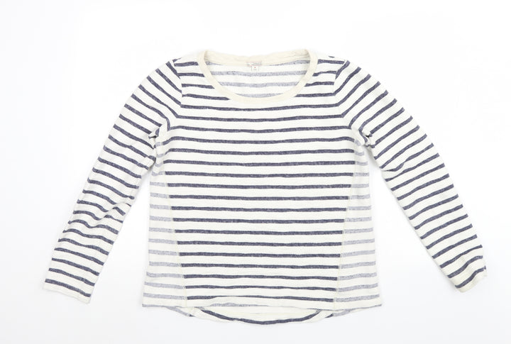 Gap Womens Blue Striped  Pullover Jumper Size M