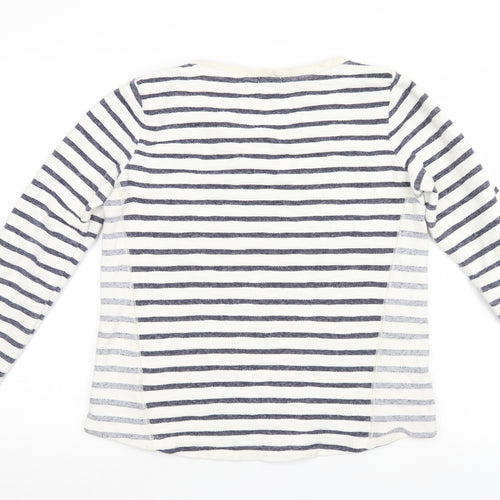 Gap Womens Blue Striped  Pullover Jumper Size M