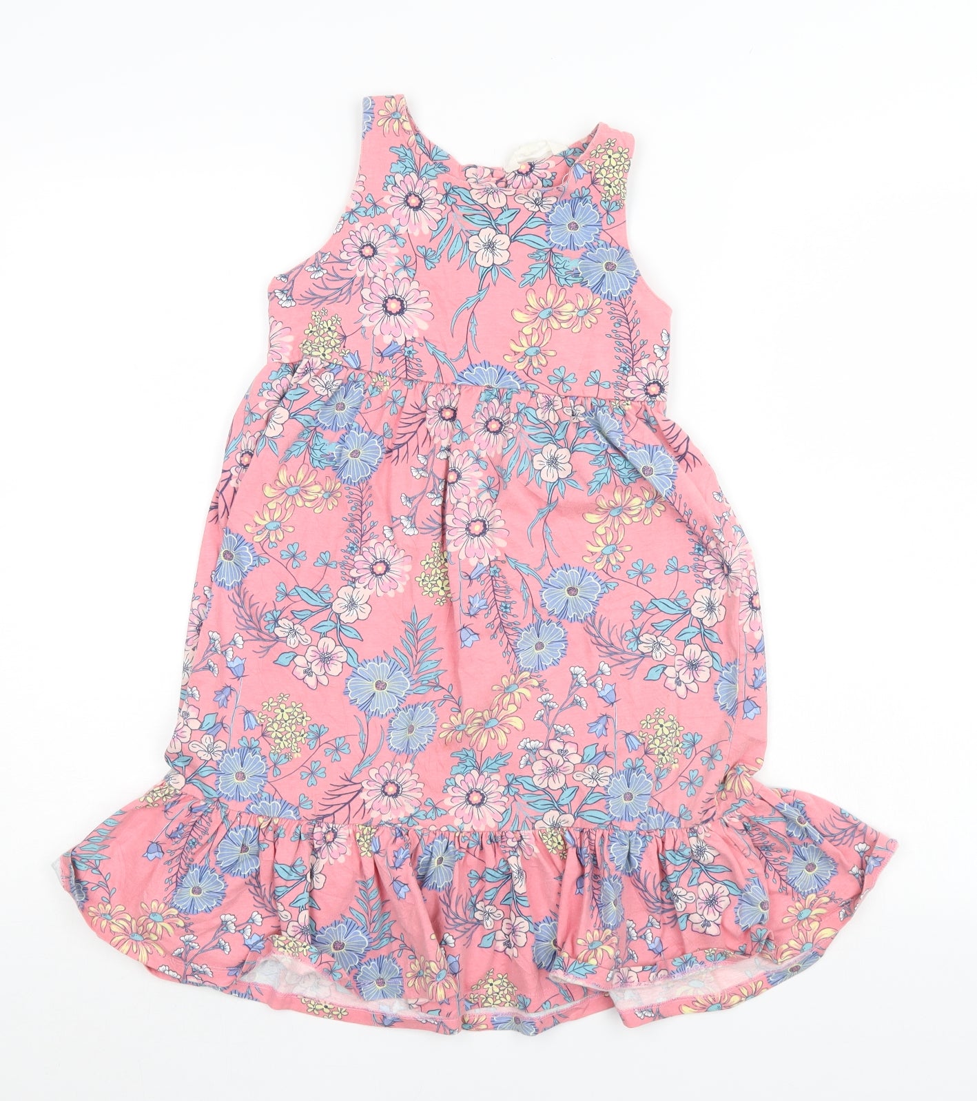 Milkshake Girls Pink Floral  Tank Dress  Size 8 Years