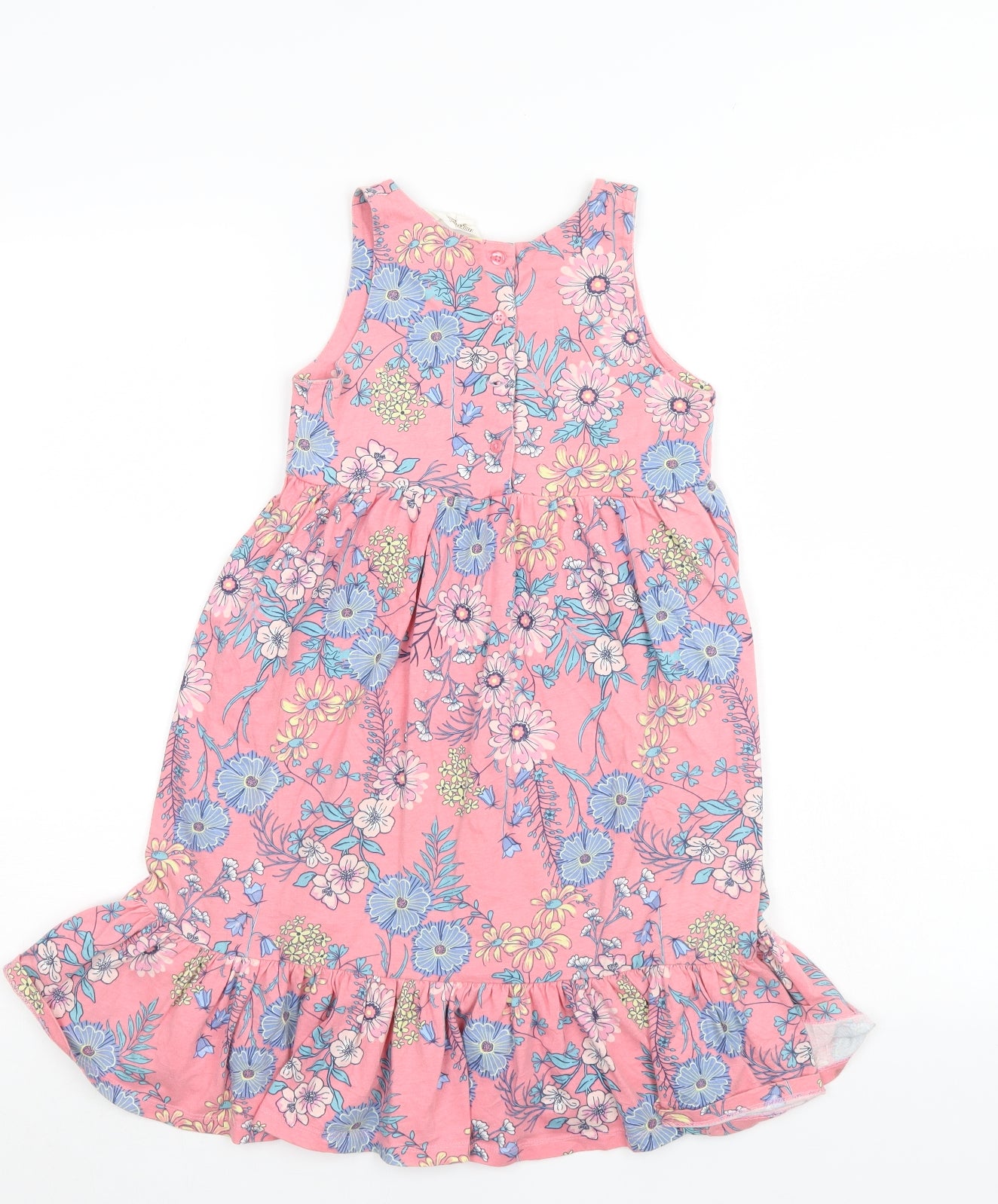 Milkshake Girls Pink Floral  Tank Dress  Size 8 Years
