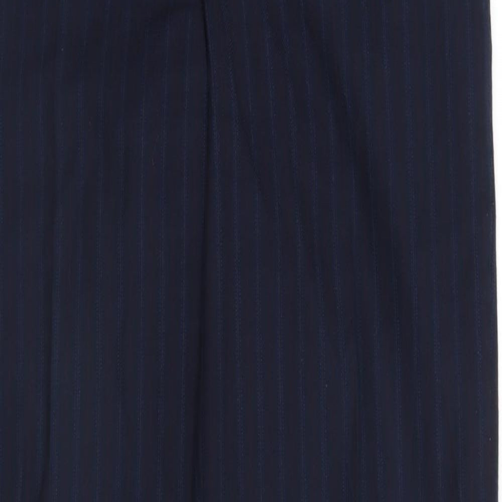 Pin Stripe Mens Blue Striped   Suit Trousers Size 34 L31 in