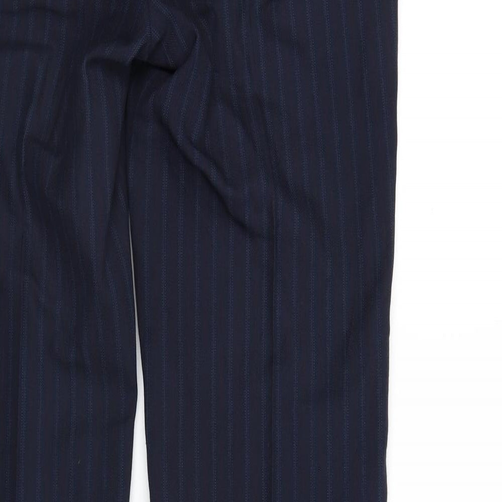 Pin Stripe Mens Blue Striped   Suit Trousers Size 34 L31 in