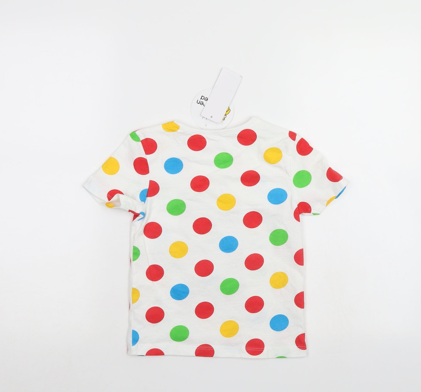 BBC children in need Girls Multicoloured Polka Dot  Basic T-Shirt Size 4-5 Years