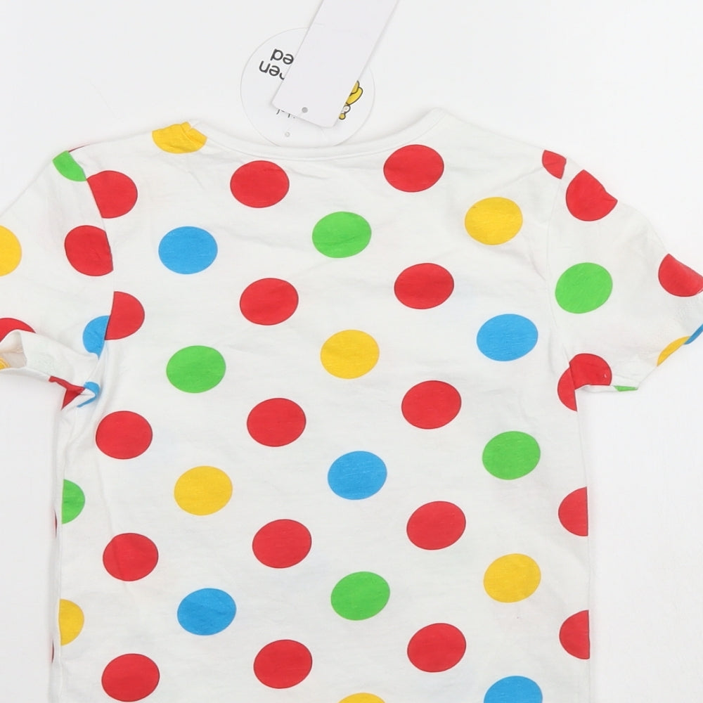 BBC children in need Girls Multicoloured Polka Dot  Basic T-Shirt Size 4-5 Years