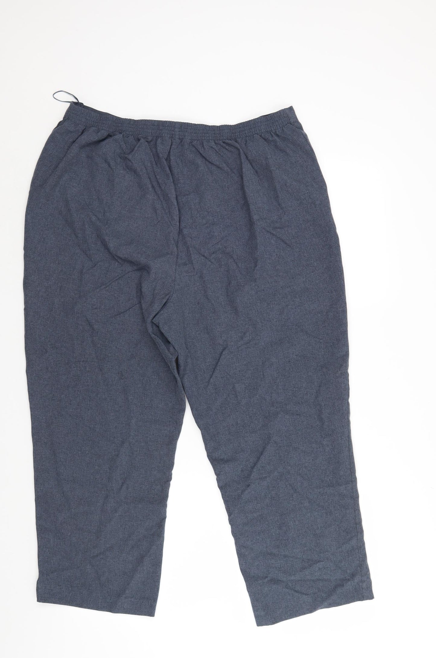 Bonmarché Womens Blue   Cropped Trousers Size 18 L23 in - Elastic Waist