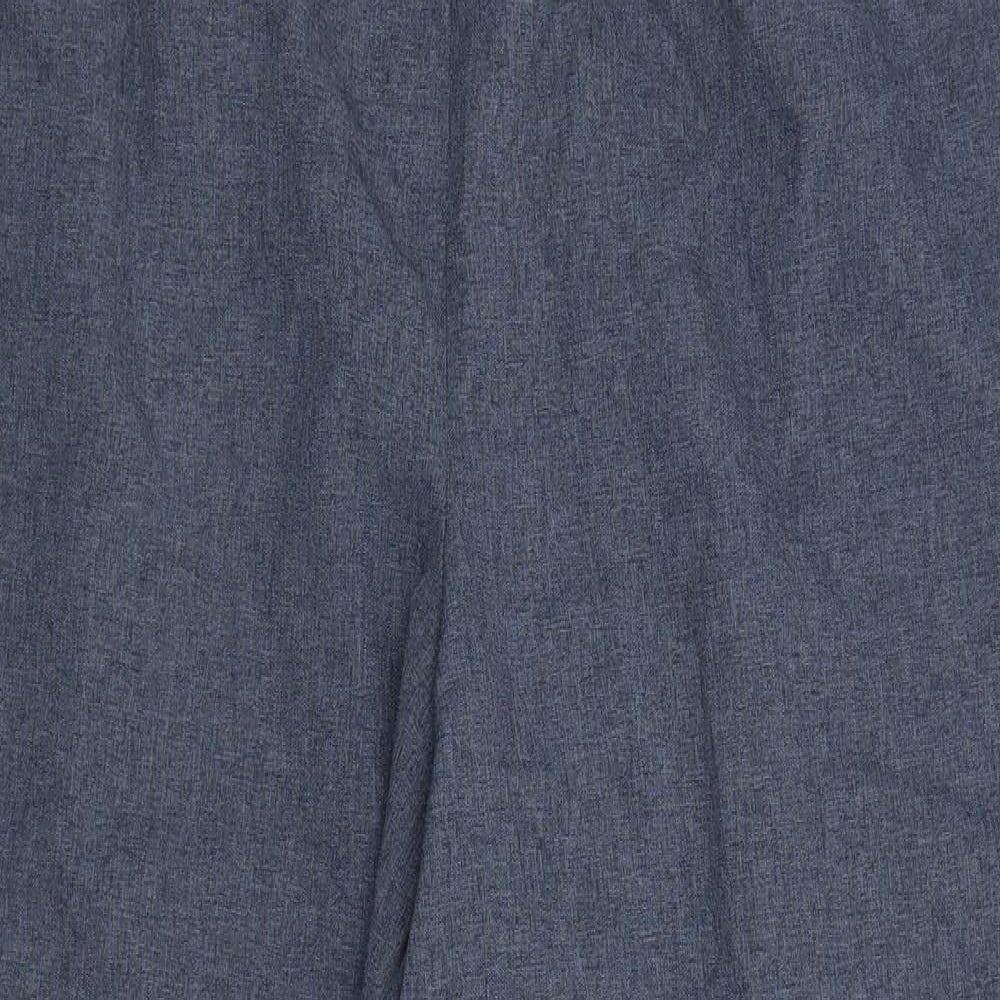 Bonmarché Womens Blue   Cropped Trousers Size 18 L23 in - Elastic Waist