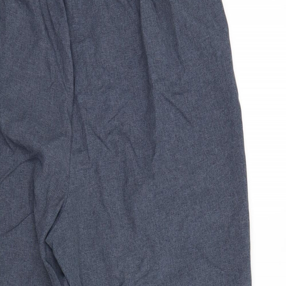 Bonmarché Womens Blue   Cropped Trousers Size 18 L23 in - Elastic Waist